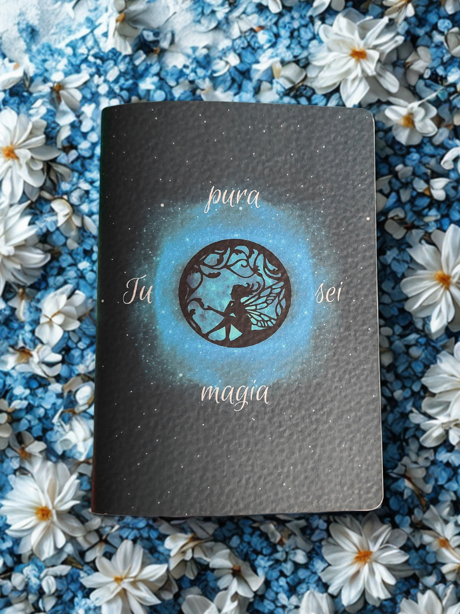 Quaderno artigianale illustrato "Energia cosmica" - magia, luna e potere interiore