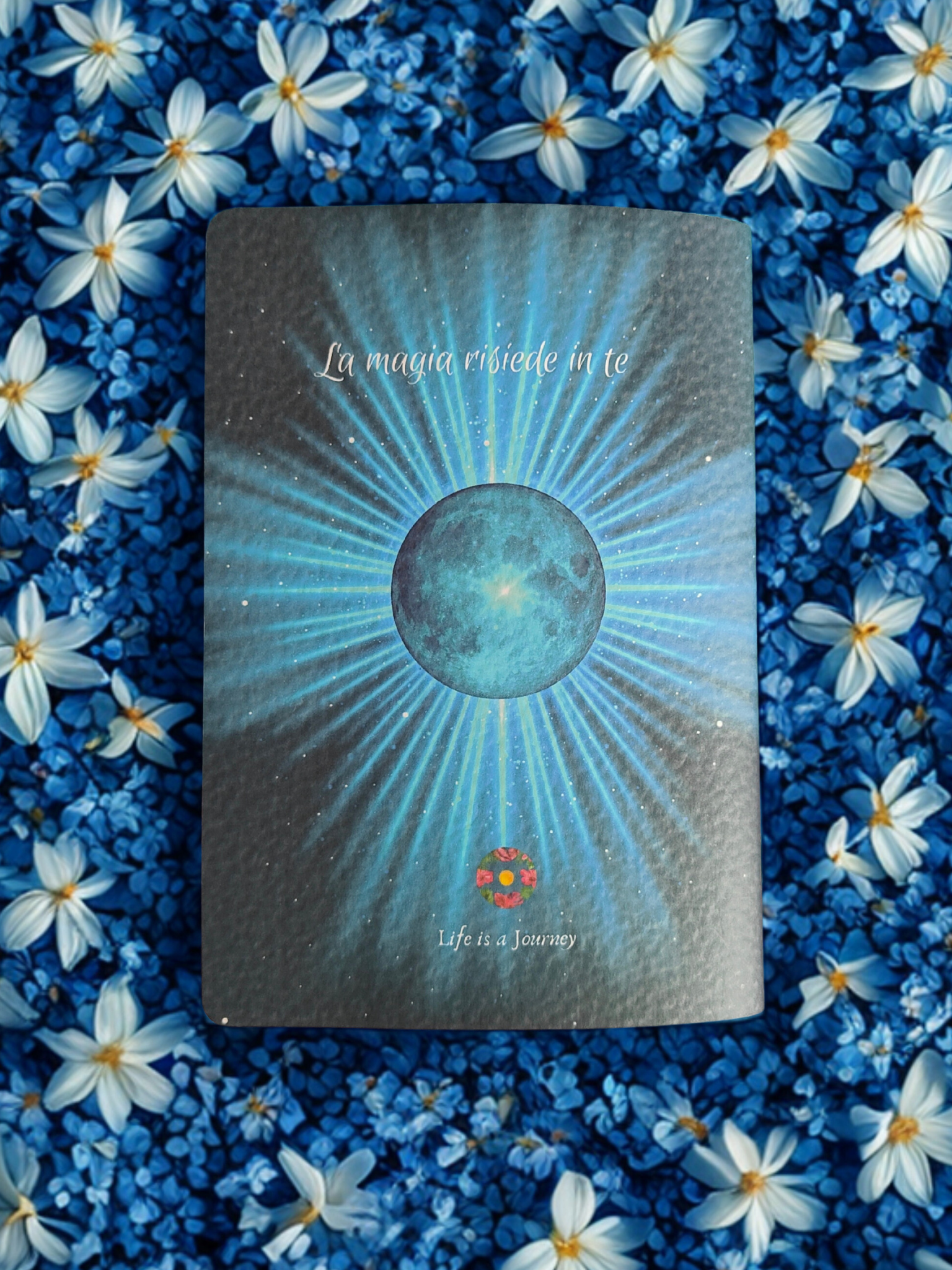 Quaderno artigianale illustrato "Energia cosmica" - magia, luna e potere interiore