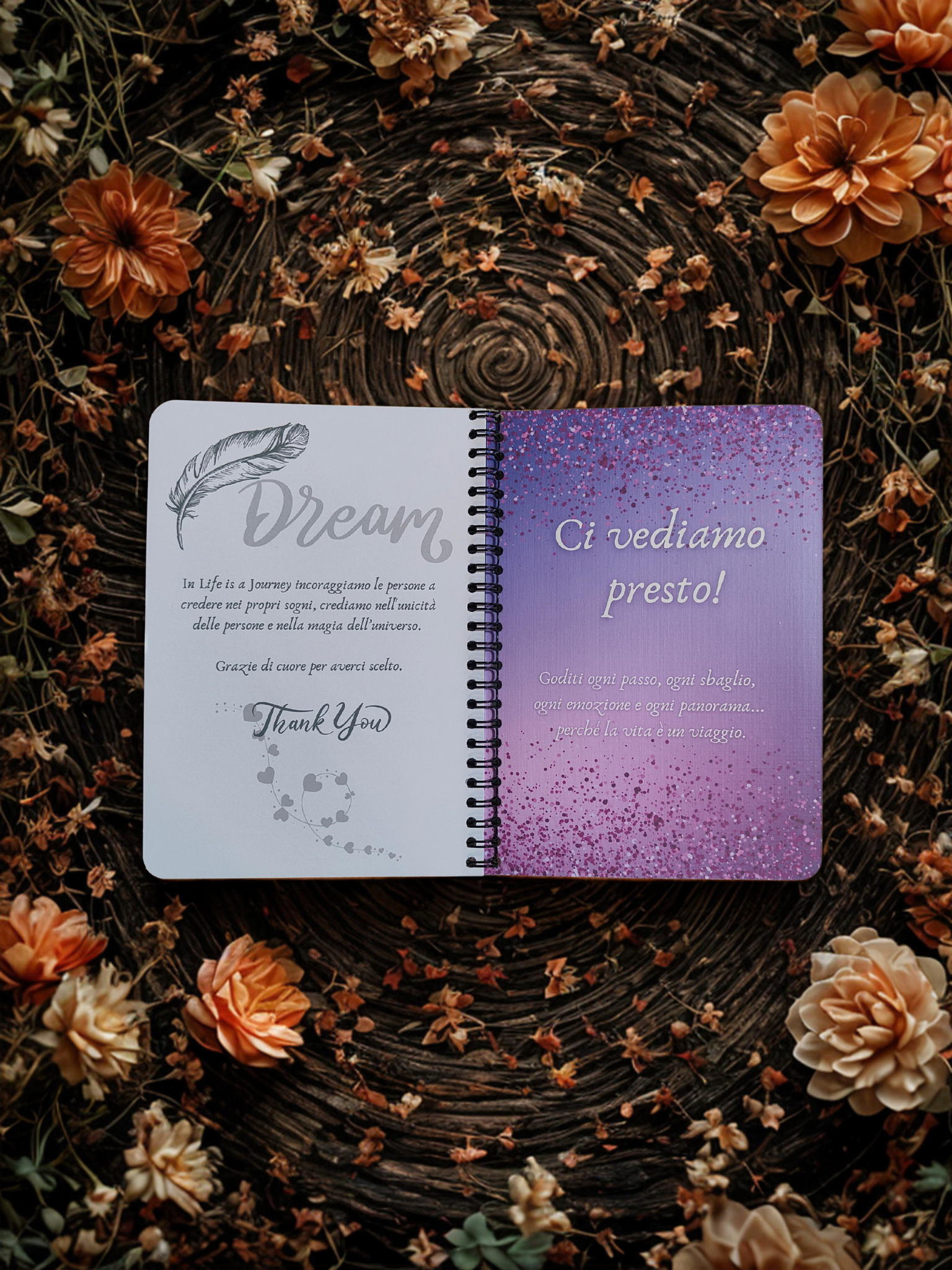 Quaderno artigianale illustrato "La magia di un sogno" - Journal mindfulness e idea regalo