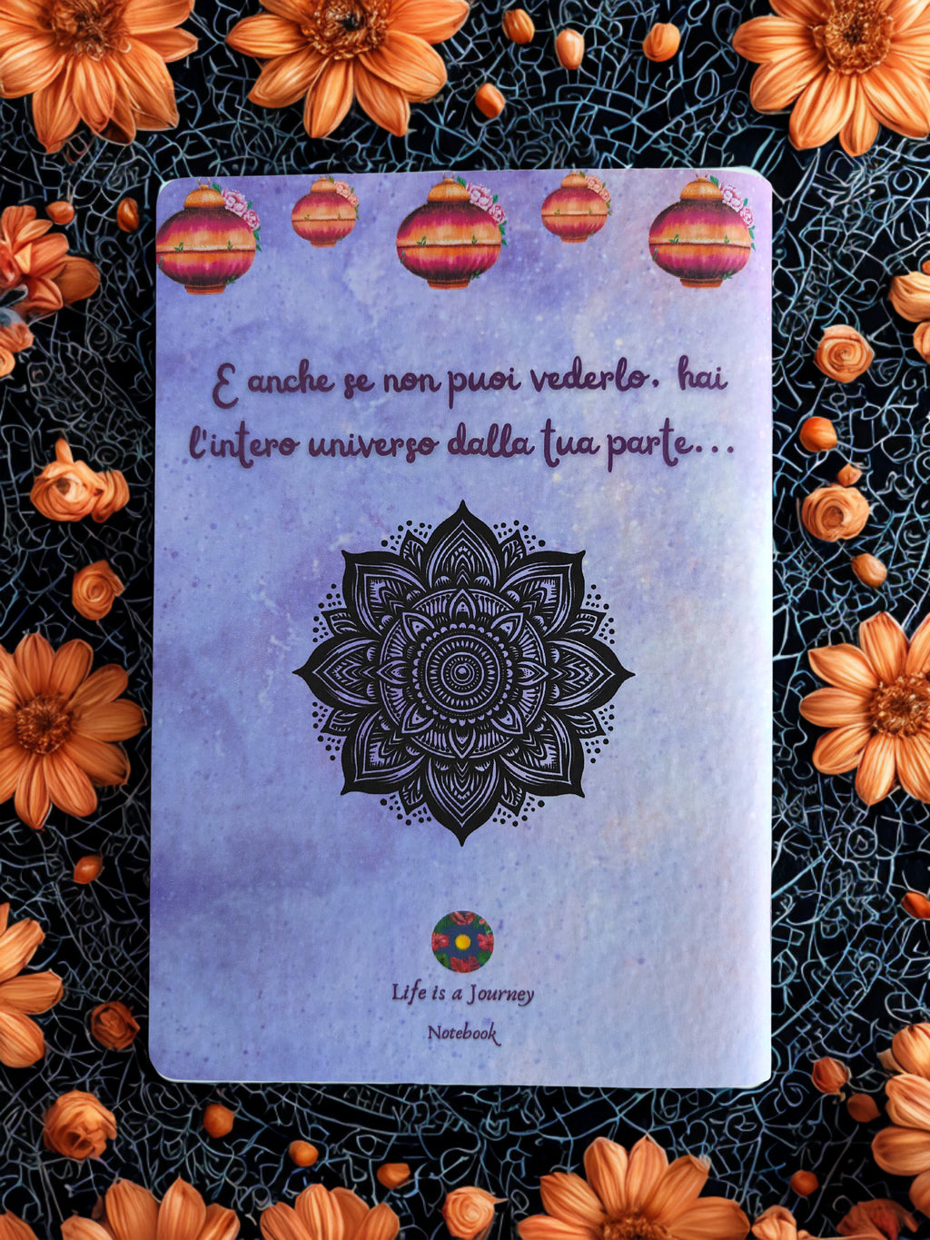 Quaderno artigianale illustrato "Riscopri la forza che è in te" - energia positiva e crescita personale