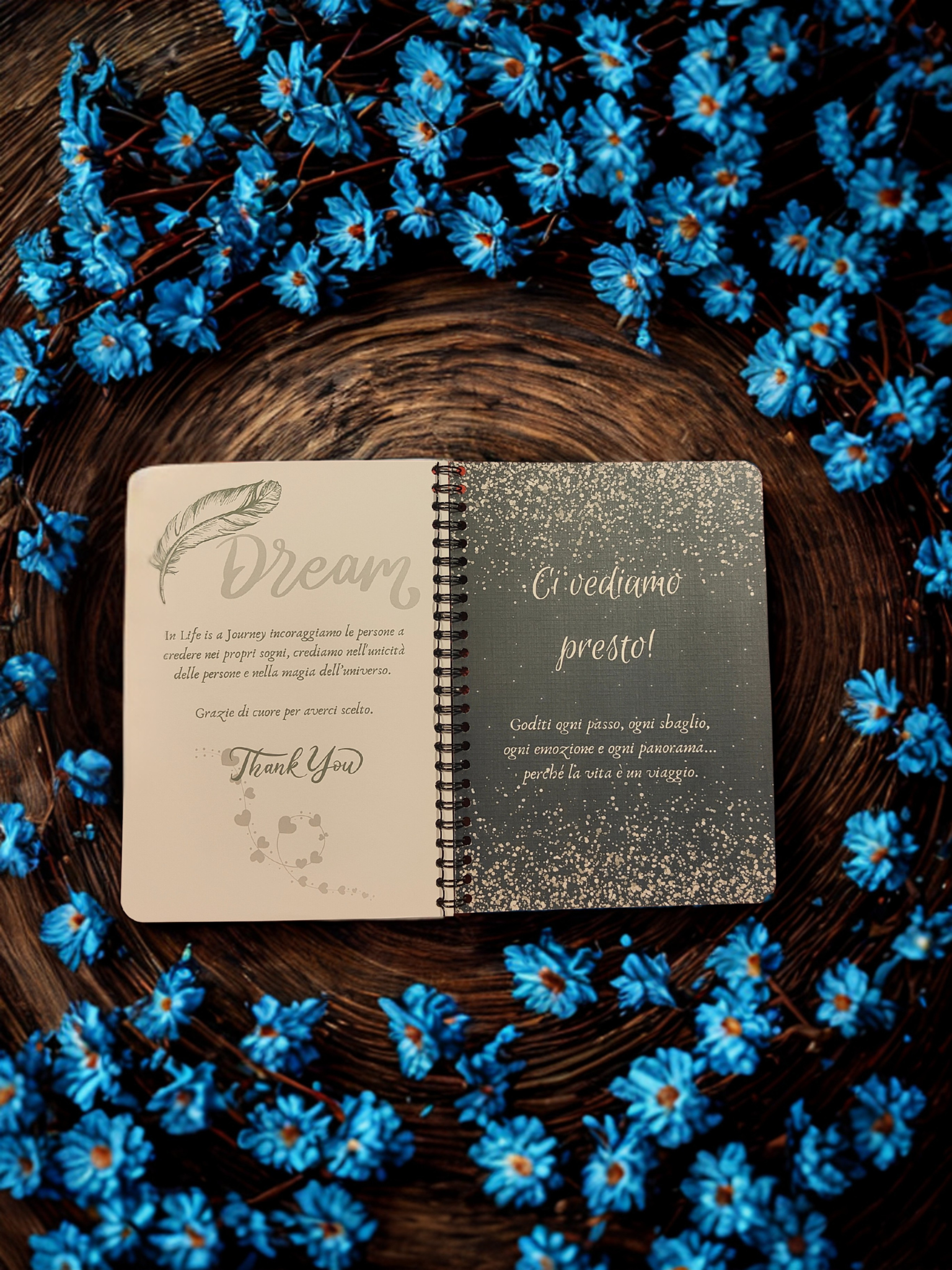 Quaderno artigianale illustrato "Energia cosmica" - magia, luna e potere interiore