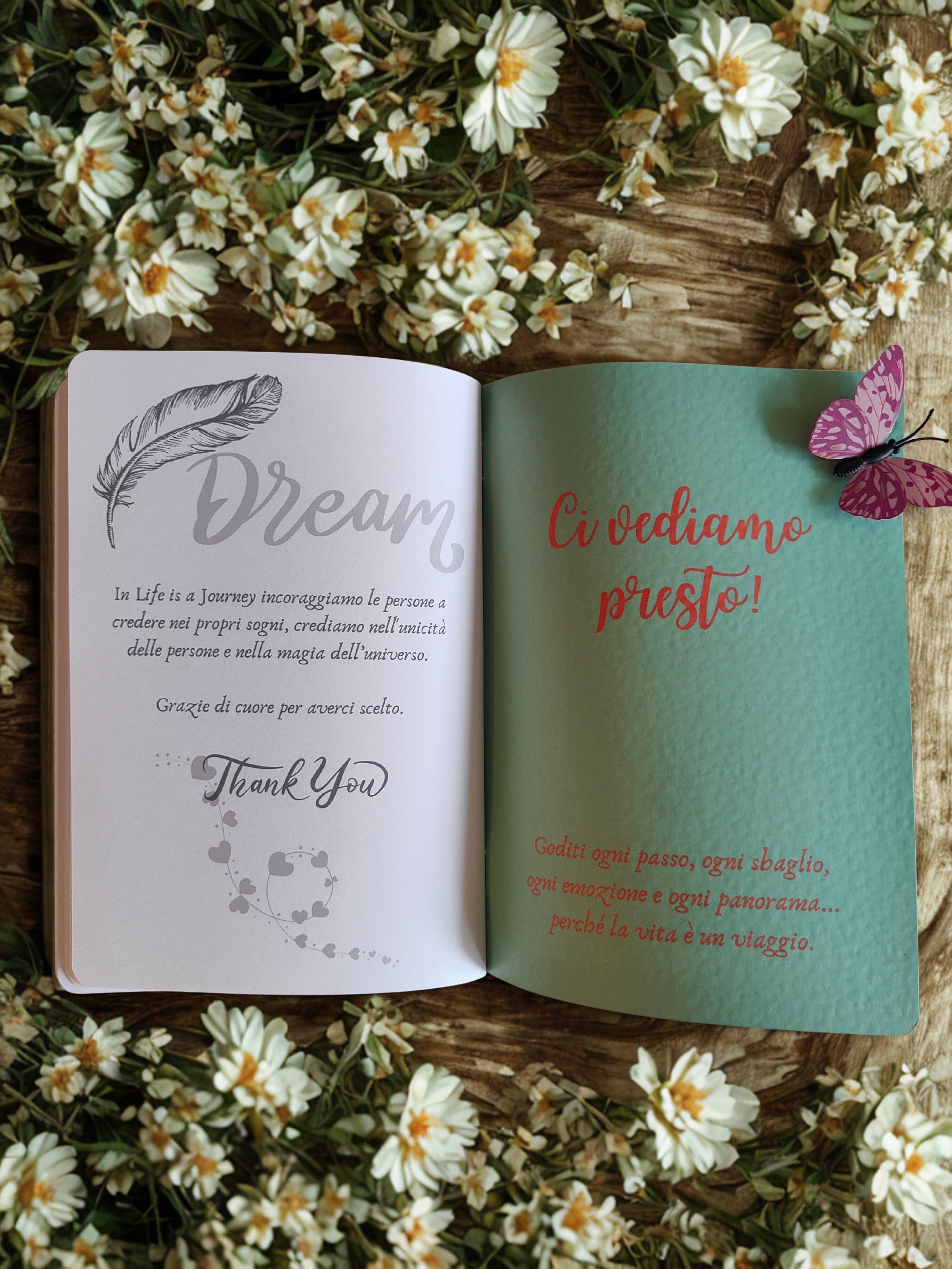 Quaderno artigianale illustrato "Una nuvola di sogni" - credi nei tuoi sogni e rendili realtà