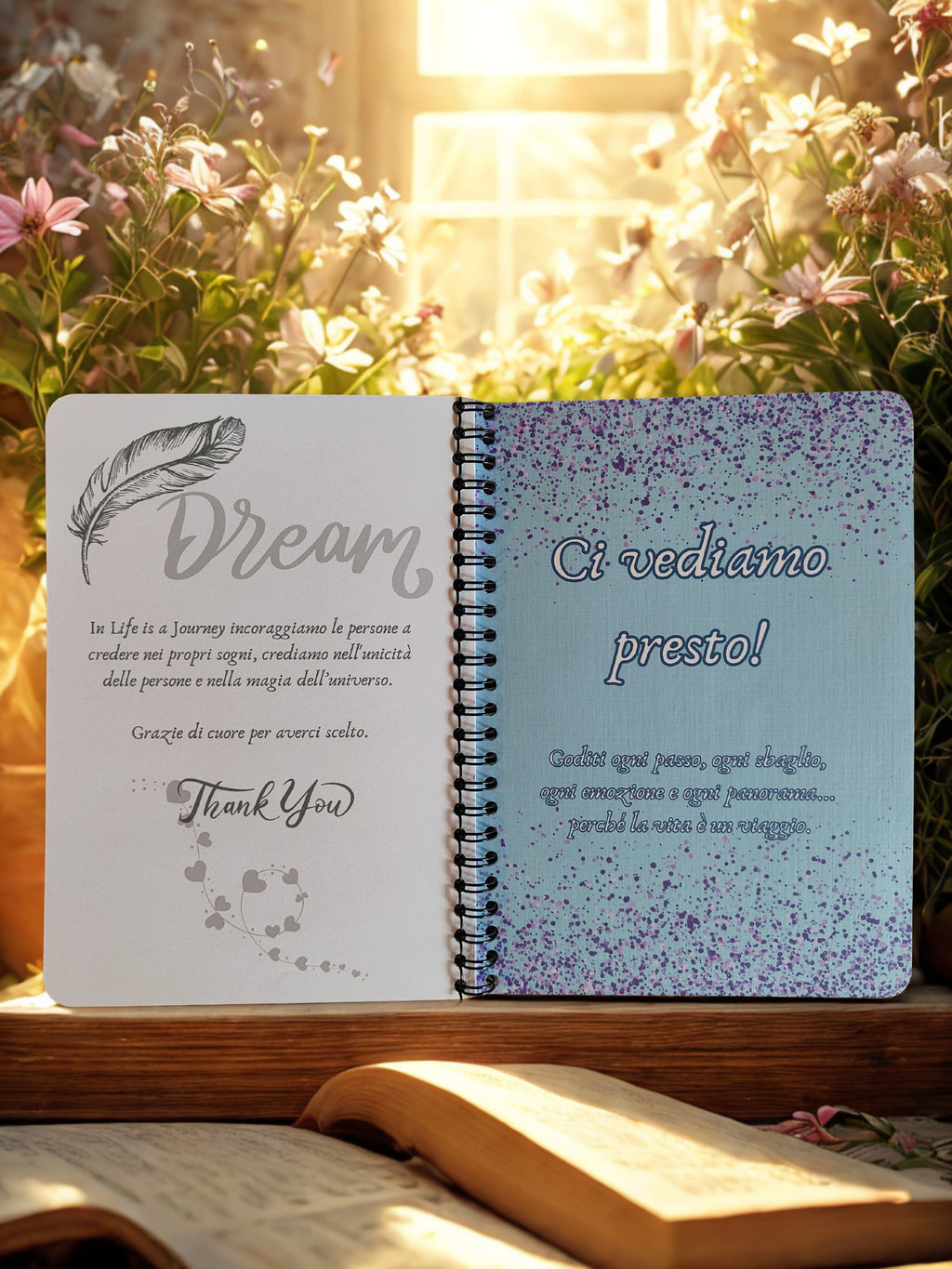 Quaderno artigianale illustrato "Un giorno in Provenza" - lavanda e sogni d'estate