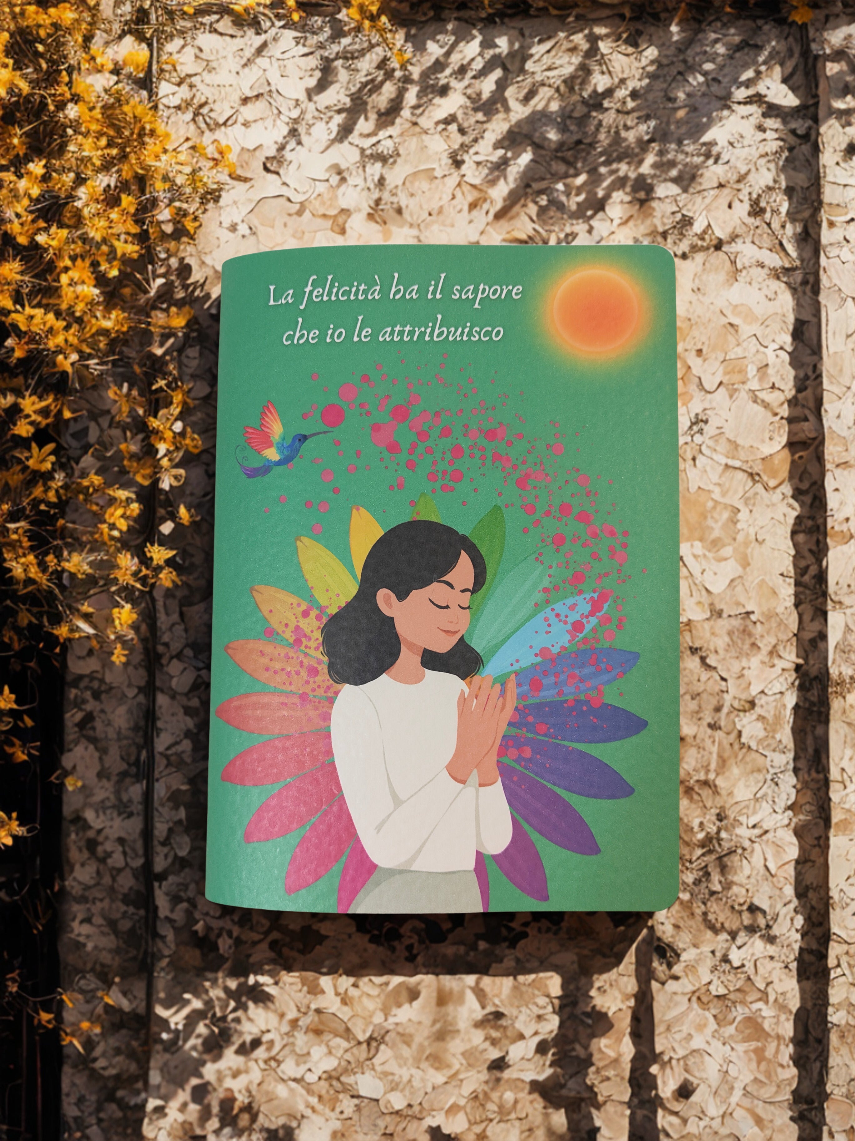 Quaderno artigianale illustrato "Una vita a colori" - energia, rinascita e armonia interiore