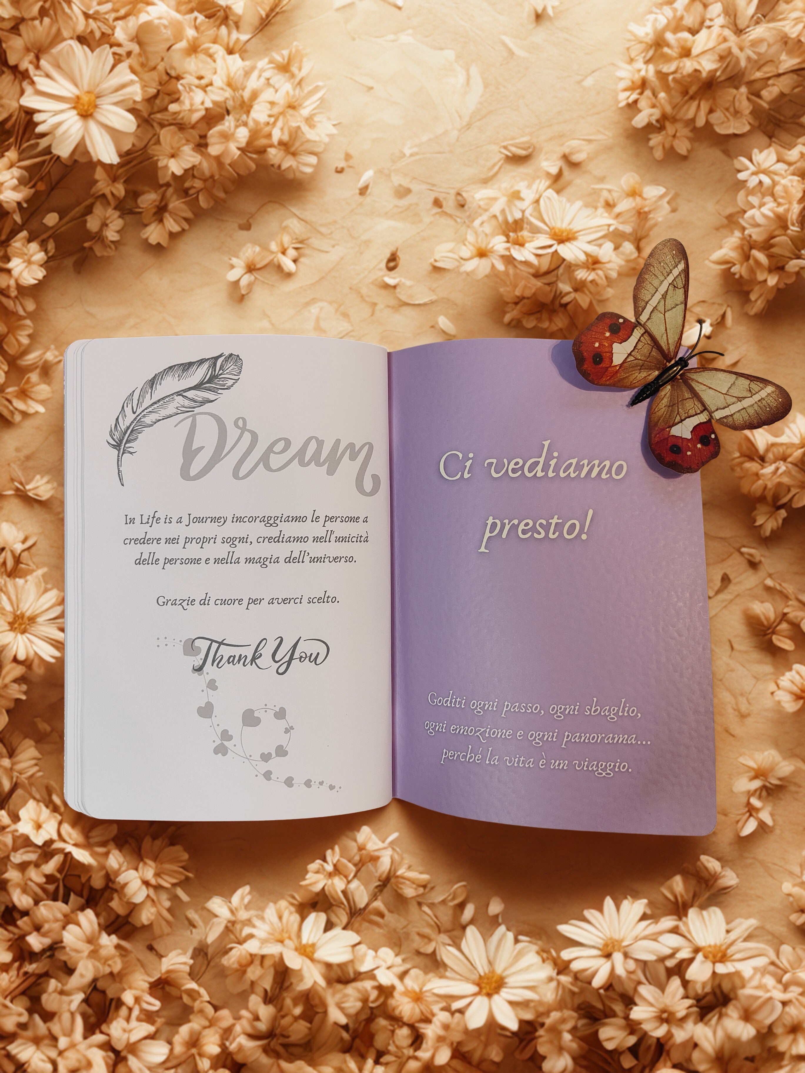 Quaderno artigianale illustrato spirituale "Mi fido dell'universo" - ispirazione, fiducia e mindfulness