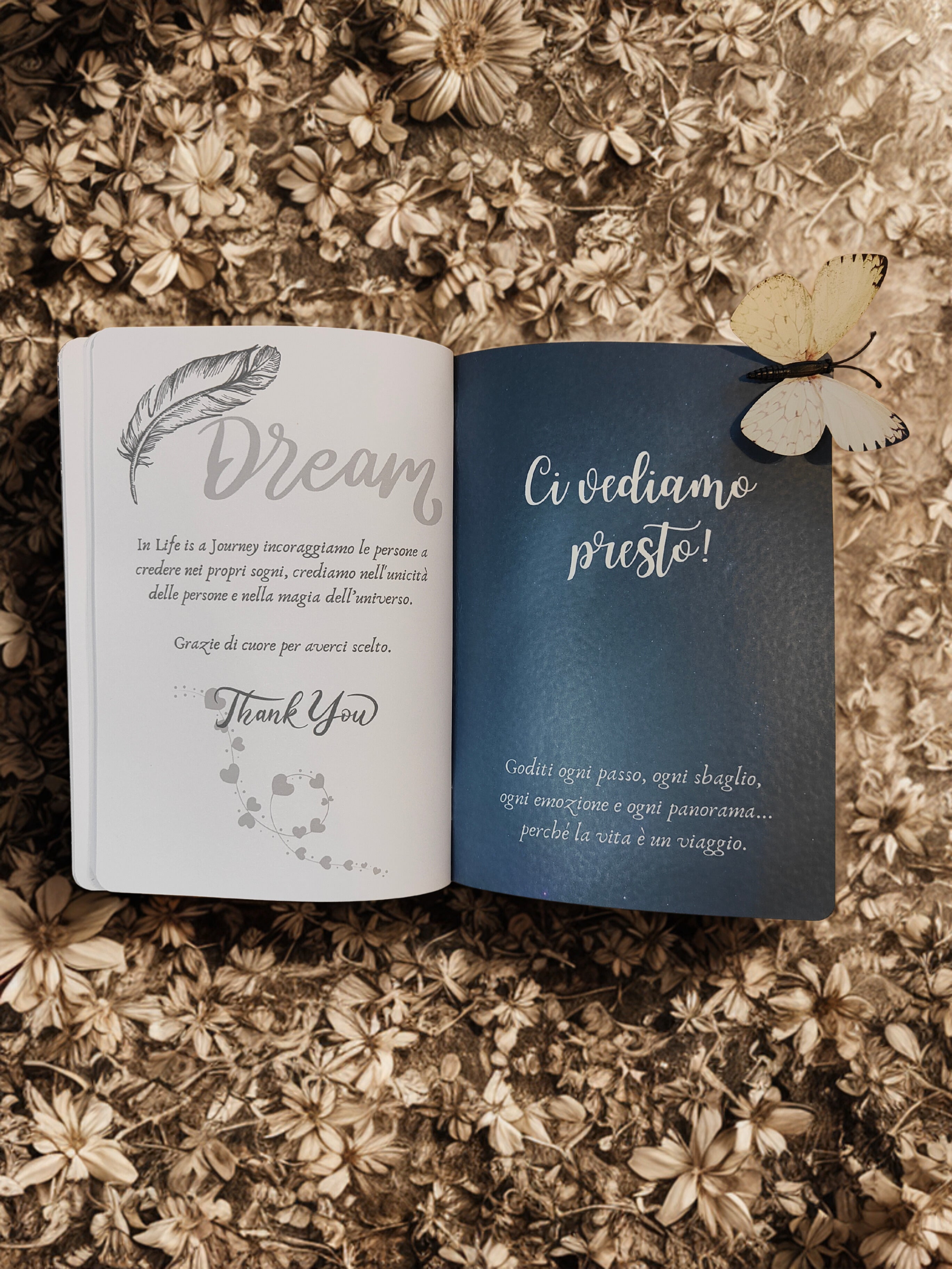 Quaderno artigianale illustrato "Lasciali volare" - sogni, libertà e leggerezza