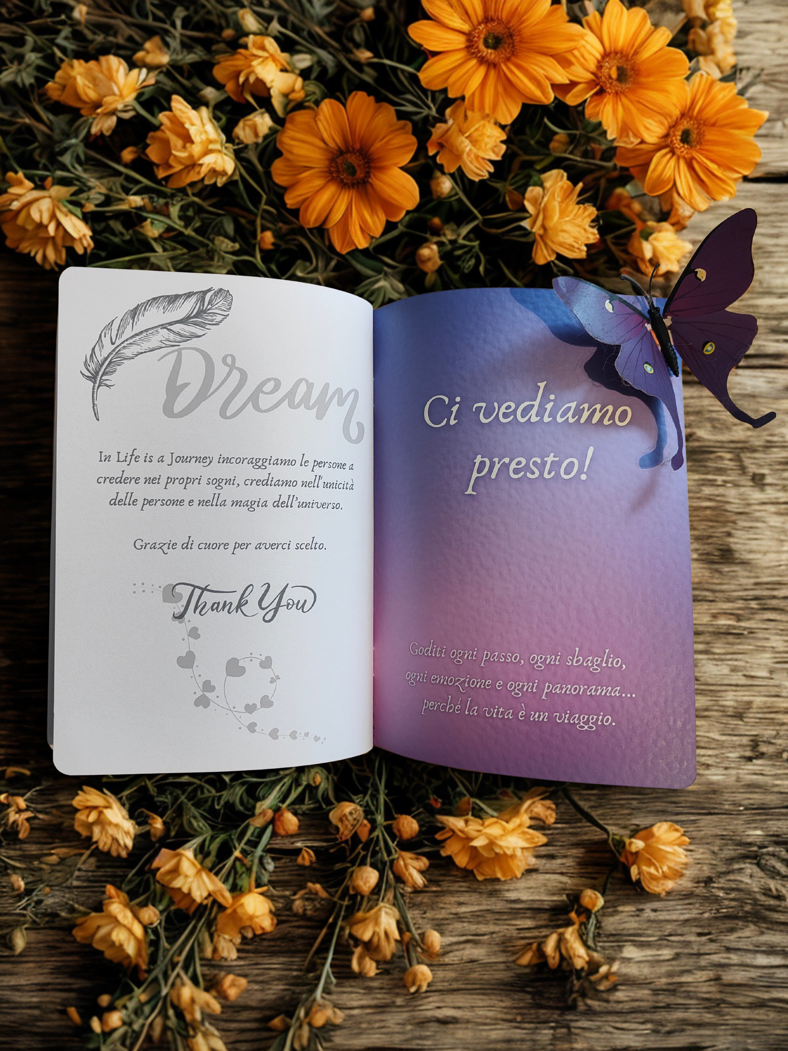 Quaderno artigianale illustrato "La magia di un sogno" - Journal mindfulness e idea regalo