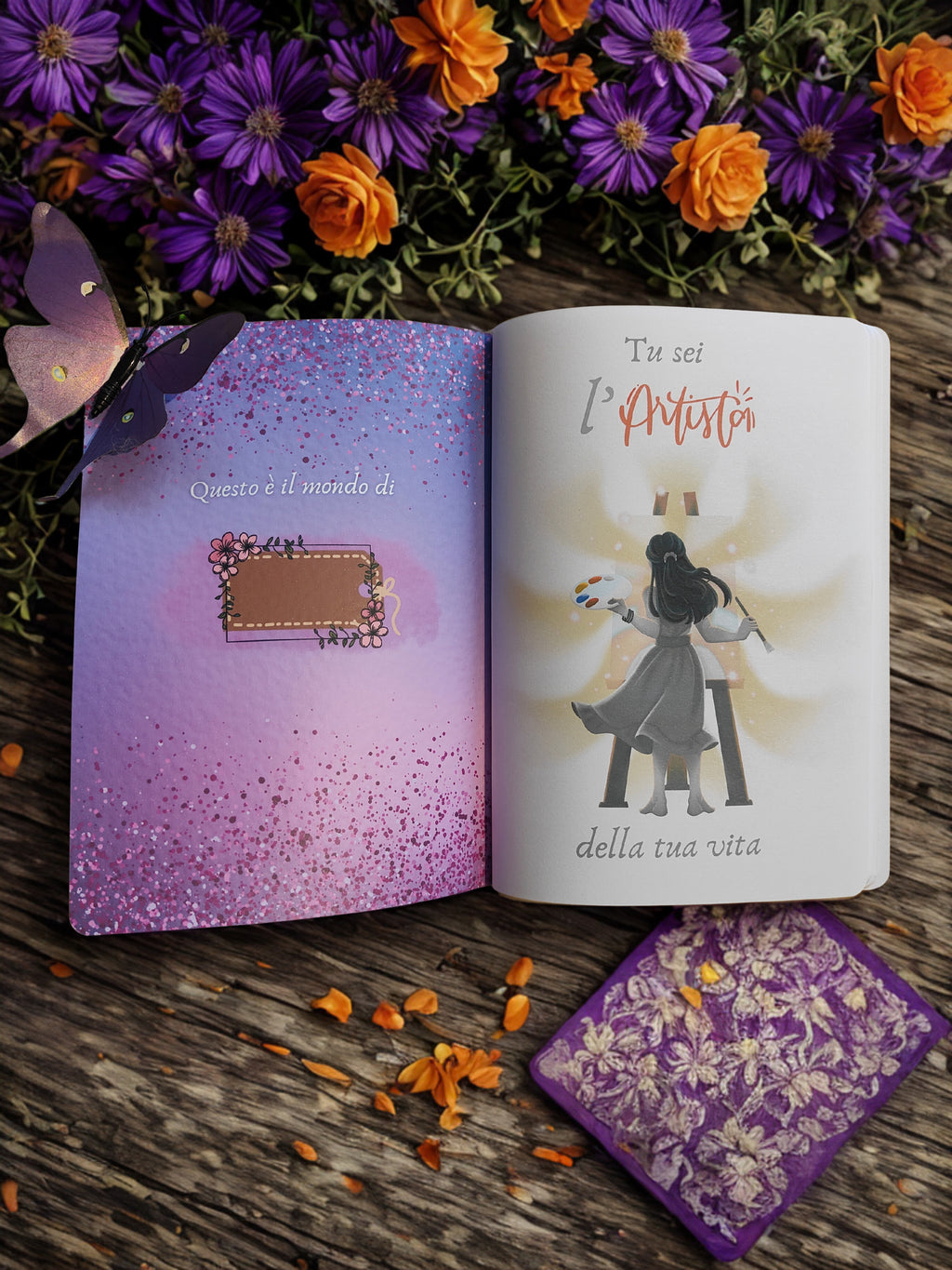 Quaderno artigianale illustrato "La magia di un sogno" - Journal mindfulness e idea regalo