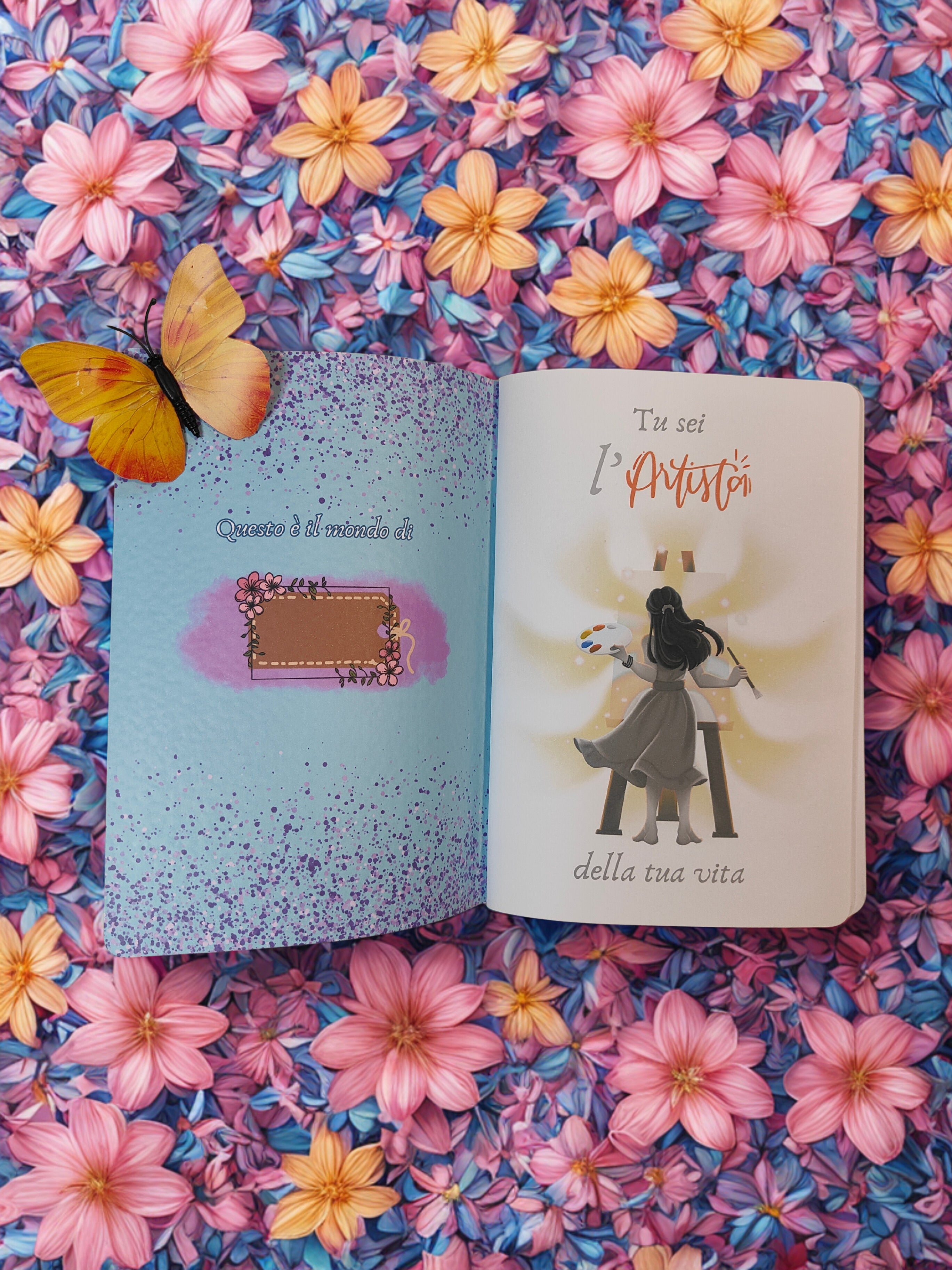 Quaderno artigianale illustrato "Un giorno in Provenza" - lavanda e sogni d'estate