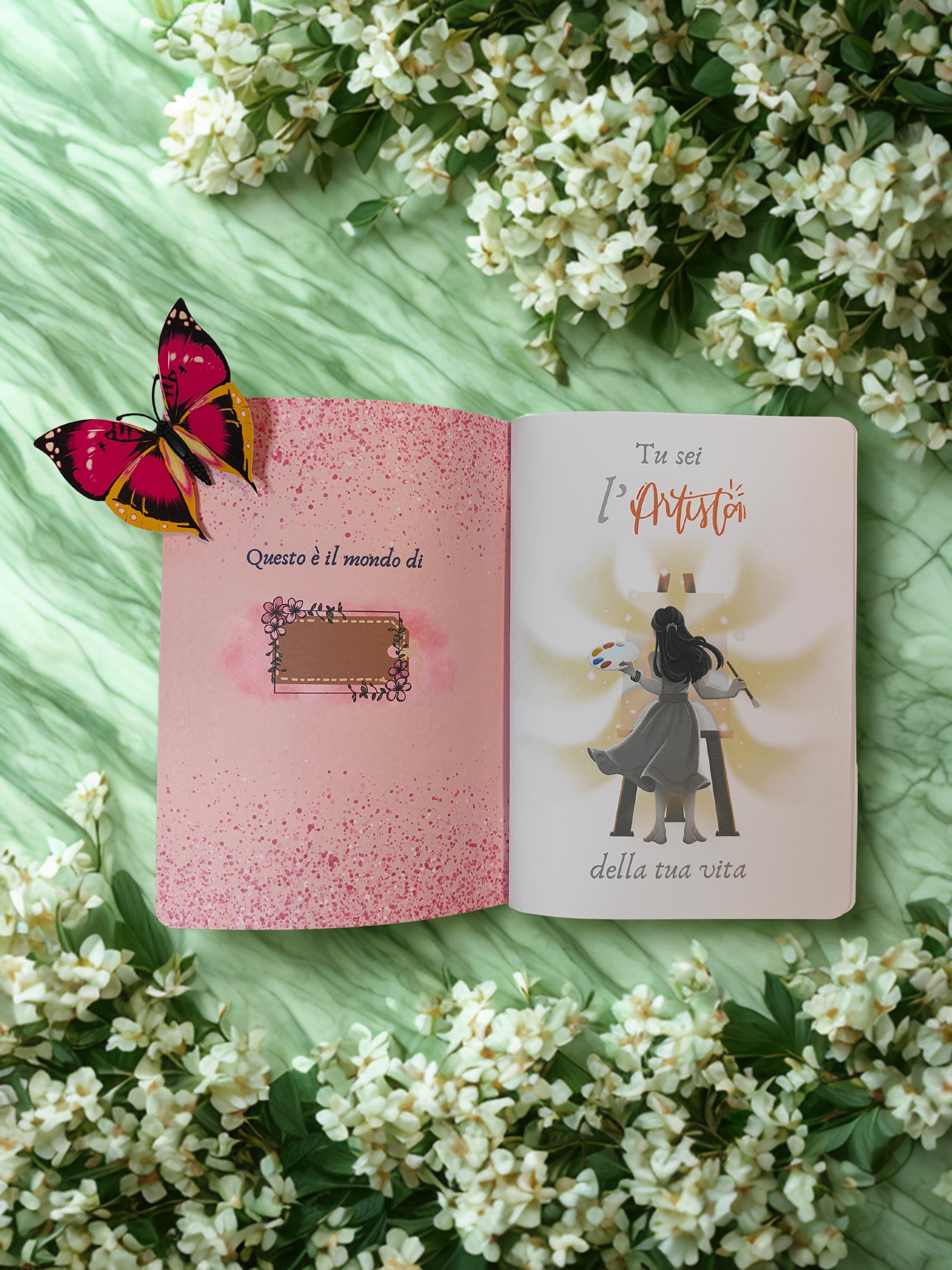 Quaderno artigianale illustrato "Rendilo possibile" - sogna in grande e realizza i tuoi desideri