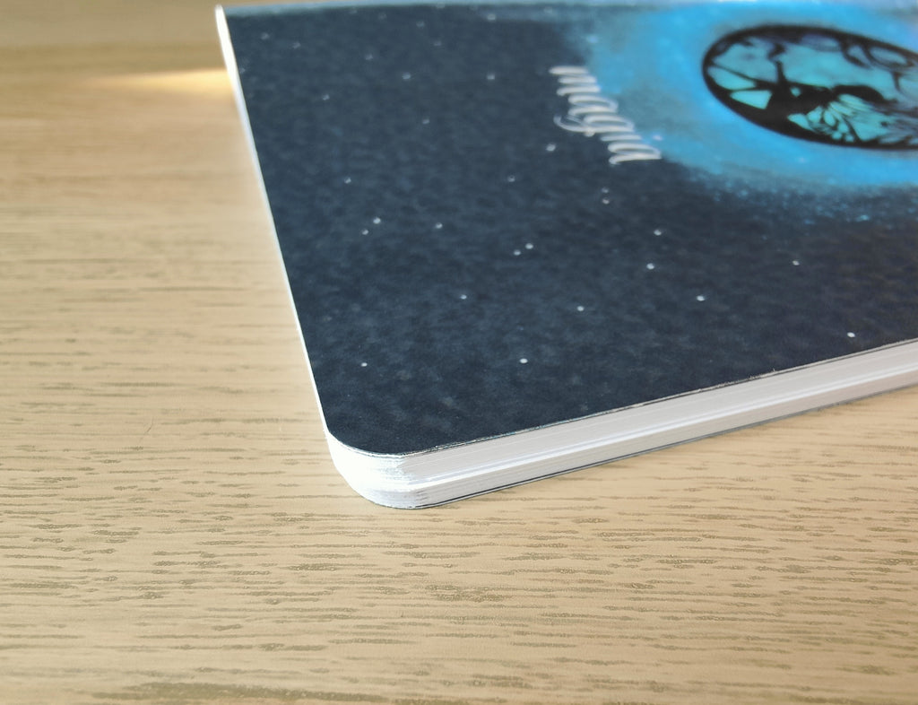 Quaderno artigianale illustrato "Energia cosmica" - magia, luna e potere interiore