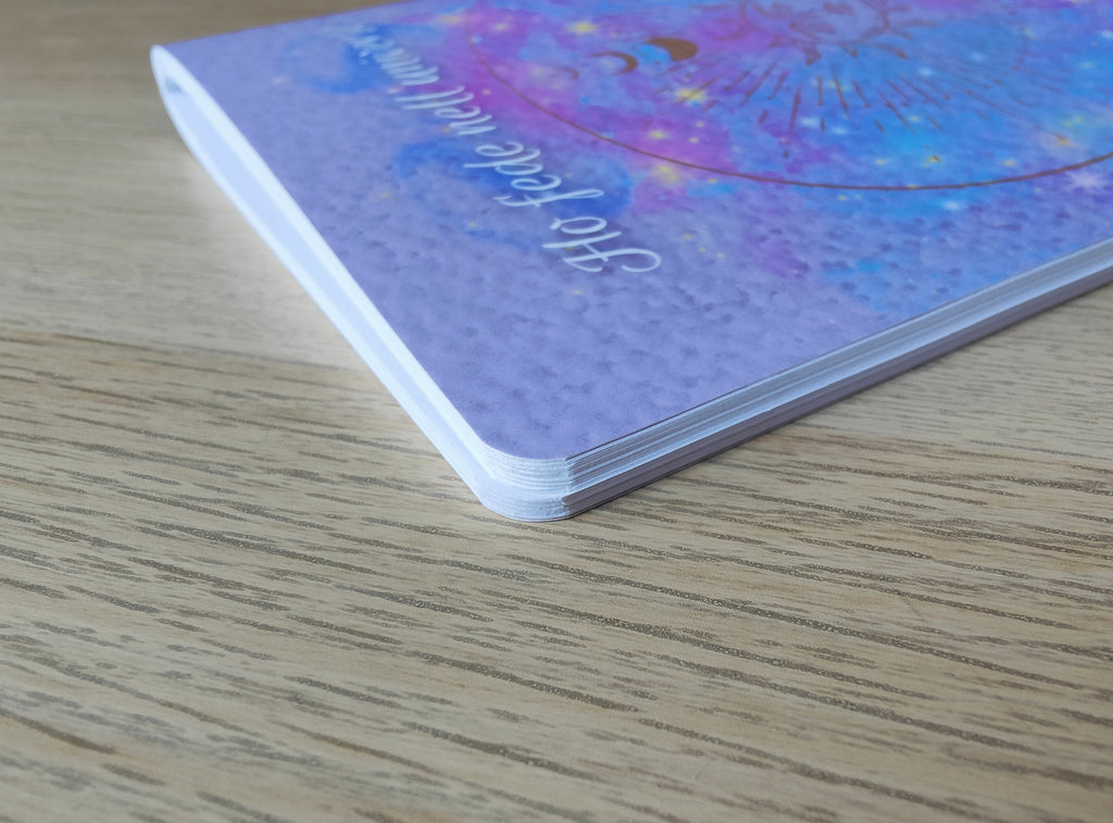 Quaderno artigianale illustrato spirituale "Mi fido dell'universo" - ispirazione, fiducia e mindfulness