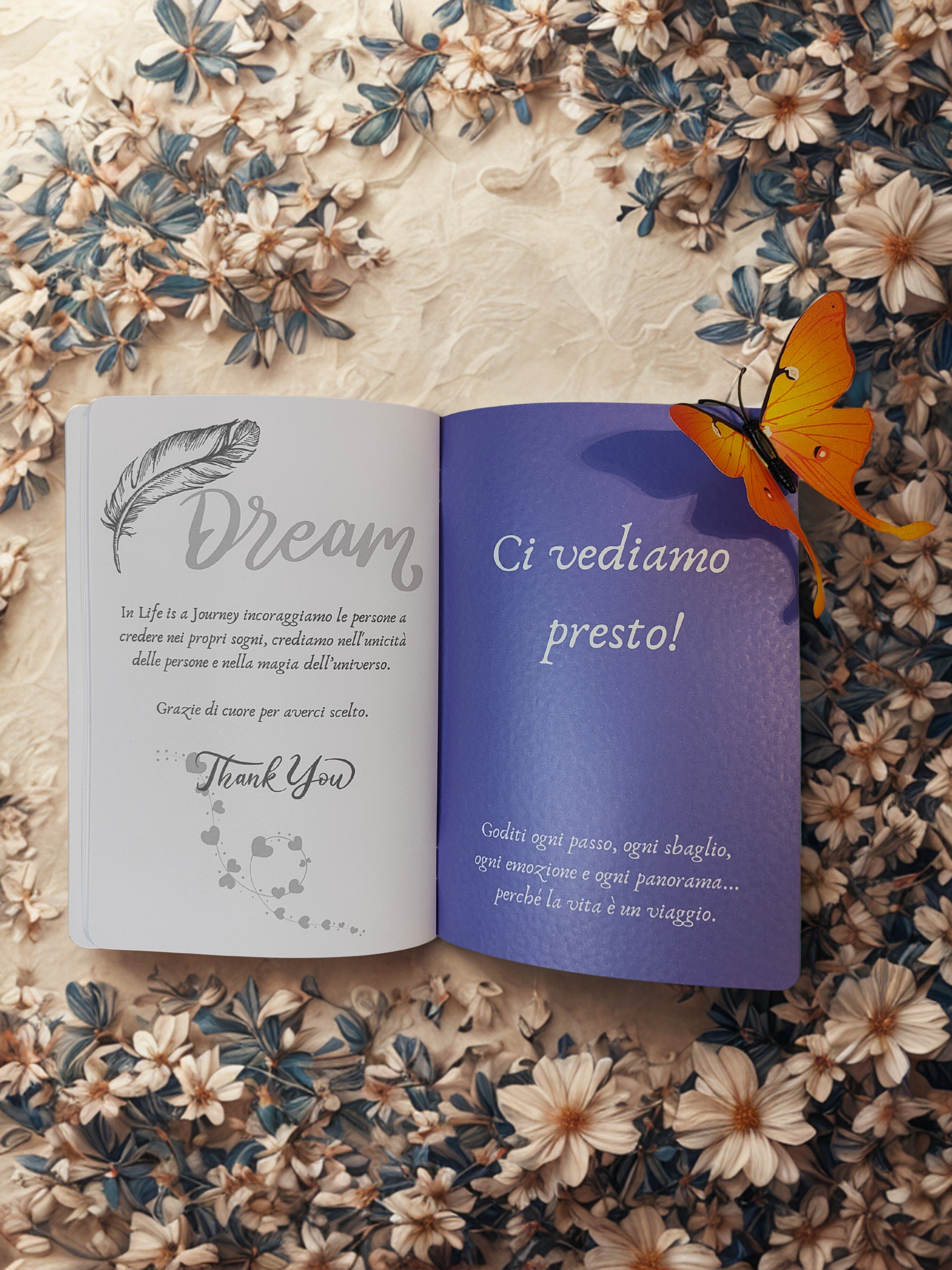 Quaderno artigianale illustrato "I colori della felicità" - energia positiva e gratitudine quotidiana