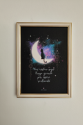 Stampa illustrata "Oltre la luna"